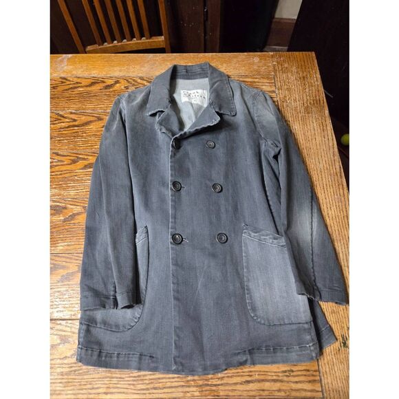 FRANK & EILEEN Belfast Performance Denim Jacket Charcoal Grey Sz Large - Picture 5 of 5